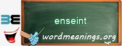 WordMeaning blackboard for enseint